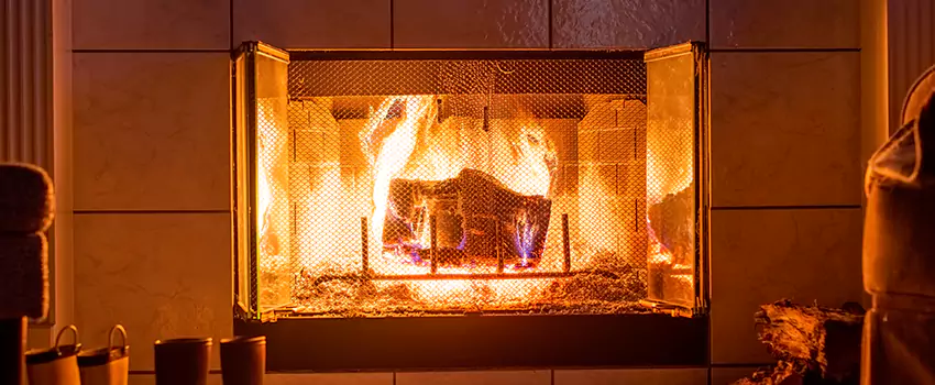 Mendota Hearth Landscape Fireplace Installation in Woodridge, Illinois